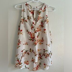 Silk Floral tank top